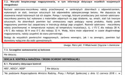 MSDS Karta charakterystyki